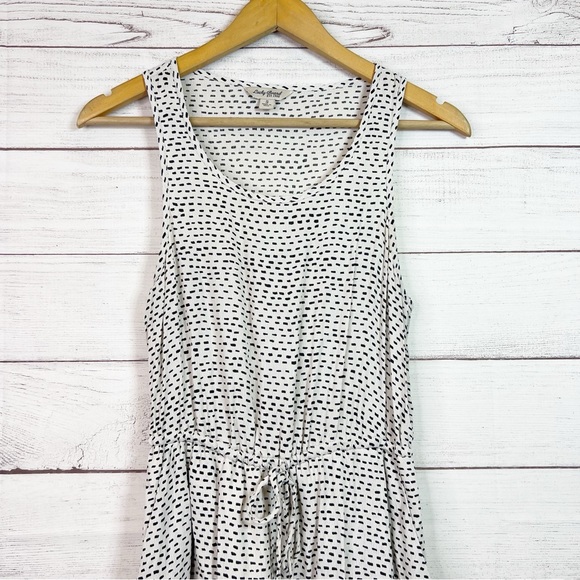 Lucky Brand White Black Geometric Maxi Sleeveless Boho Dress Size S - Picture 4 of 12
